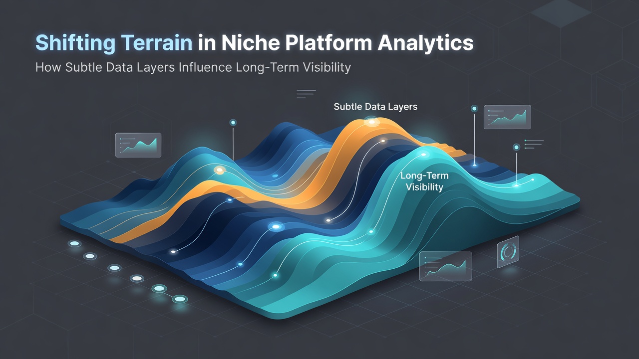Chart illustrating long-term visibility trends influenced by layered analytics data on niche platforms